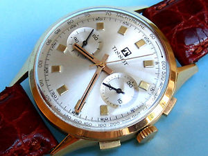 CRONOGRAFO TISSOT ORO18K OVERSIZE 38MM MOV.VALJOUX 7733 REVISIONATO COME NUOVO