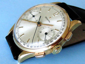 SPLENDIDO CRONOGRAFO ZENITH STELLINA ORO 18K MOVIM. CAL 146D RUOTA  A COLONNE