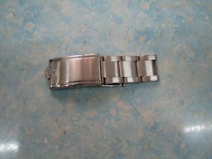 AUTHENTIC VINTAGE RO LEX WATCH BIG CROWN CLASP RIVET BRACELET BAND 20MM