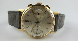 ZENITH CHRONOGRAPH YELLOW GOLD CASE THE 50'S HAND WINDING