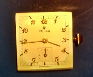 ROLEX CAPSULE' ANNI 20 CASSA ORO FONDO ACCIAIO