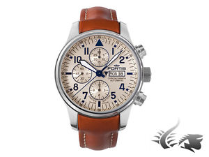 Fortis F-43 Recon Chronograph Automatic Watch, ETA 7750, Pearl, Limited. Ed.
