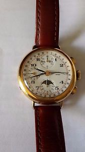 Eberhard watch "Replica" silver case gold plated in perfect working condition