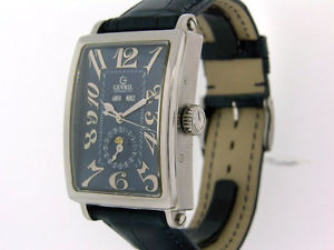 Gevril Annual Calendar Moon Phase Blue Dial White Gold Numbers 5033 $6,995 NIB