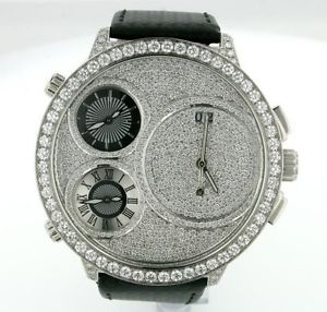 CURTIS & CO. MENS BIG TIME WORLD WATCH DIAMONDS 57MM DIAMOND BEZEL DIAL LUGS