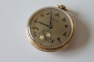 Dudley Watch Company Masonic Pocket Watch Model 3 Circa 1920-1925 19 Jewels