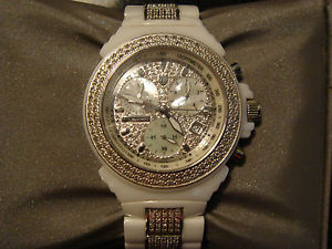 Lancaster Ceramic Damenuhr 4,34ct. Diamanten 0293WG/BN