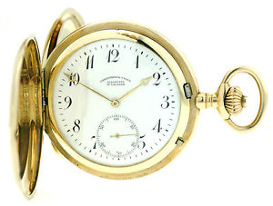 Uhrenfabrik Union Glashütte in Sachsen 585/14k Gold Savonette Herren Taschenuhr