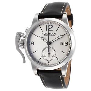 Graham Chronofighter 1695 Herren-Armbanduhr 42mm Armband Leder 2CXAS-S02A-L17S