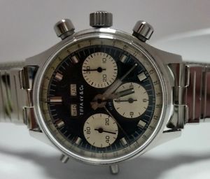 VENDO RARISSIMO TIFFANY & Co WATCH TOURNEAU CHRONODATO ACCIAIO 37mm COR. ESCL.