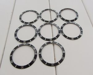 Vintage lot of 8 Rolex Bezel for Submariner Sea-Dweller Various Age