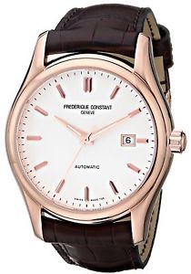 Frederique Constant Men's FC-303V6B4 Clear Vision Rosetone Case Brown Strap W...