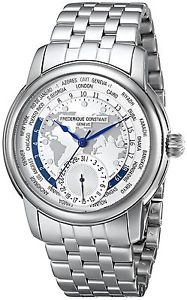 Frederique Constant Men's FC718WM4H6B World Timer Analog Display Swiss Automa...