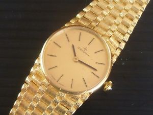 Zenith oro massiccio 18k bracciale a corteccia integrato 63 gr. manuale lady