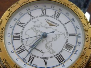 Raro Longines-Pioneers-GMT-World-Timer-ref-L2-610-5-acciaio ed oro