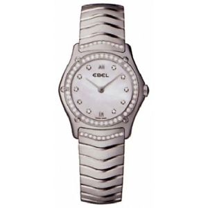 Ebel Classic Wave Stainless Steel & Diamond Womens Watch 9090F24/9725 Swiss Made