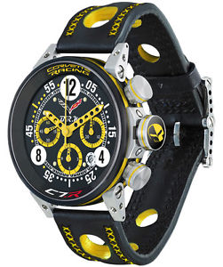 Genuine BRM Watch V12-44 Corvette ETA 7753 Auto Chrono Black dial V12-44-COR-01
