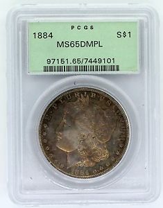 1884-P $1 Morgan Silver Dollar PCGS MS65DMPL OGH RARE COIN L@@K