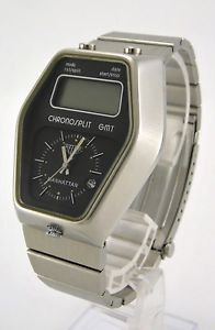 VINTAGE HEUER MANHATTAN CHRONOSPLIT GMT ARMBAND UHR