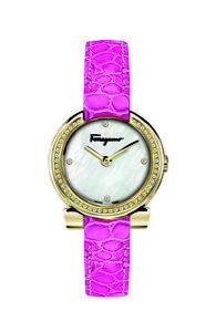 Salvatore Ferragamo Women's FAP050016 GANCINO EVENING Pink Leather Steel Watch
