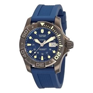 Victorinox 241425 Mens Blue Dial Automatic Watch with Rubber Strap
