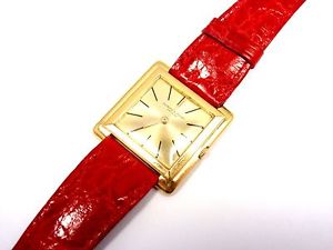 AUDEMARS PIGUET 18k GOLD THIN SQUARE CASE WATCH