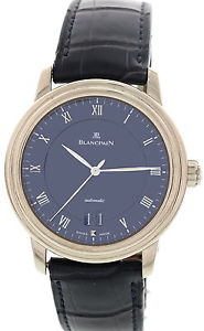 Hombres Blancpain Ultra Slim 18k Blanco Reloj De Oro 6850-1540-55