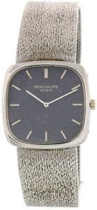 Hombres Patek Philippe Ellipse 18K Blanco Reloj De Oro
