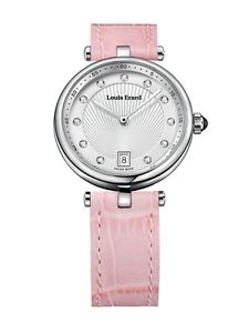Louis Erard Women's 11810AA11.BDCB4 Romance Diamond Pink Leather Date Watch