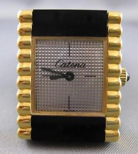 ANTIQUE SWISS CATENA 18K YELLOW GOLD ELECTRO LADY RECTANGLE WATCH WORKING #20999