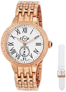 GV2 by Gevril Women's 9102 Astor Diamond Limited Edition Rose-Gold Steel Watch