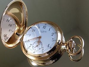 Very rare 14k Gold J.J.Badollet pocket watch