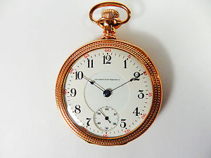 Mega Rare Antique Railroad 18s Washington Watch Co. Gold Pocket Watch Serviced