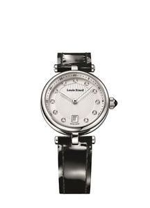 Louis Erard Women's 10800AA11.BDCA5 Romance Diamond Patent Leather Date Watch