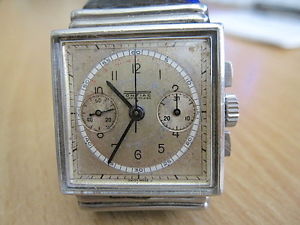 VINTAGE, PONTIAC TWO REGISTER SQUARE CHRONOGRAPH WRISTWATCH, V-69