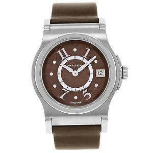 Jorg Hysek Verdict 7 Acier Inoxydable Diamant Cadran Brun Montre Quartz Femme