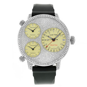 Glycine Aviateur 7 3829 Usine Diamant Acier Inoxydable Montre Pour Homme