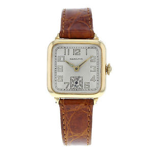 Hamilton Vintage 14K Or Jaune Remontoir Montre Unisexe