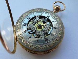 ANTIQUE POCKET WATCH 18K GOLD Empire style 1800-1820