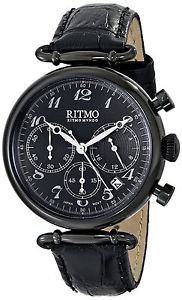 Ritmo Mundo Unisex 703/5 Black Corinthian Analog Display Quartz Black Watch