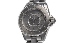 Used Watch Women Chanel J12 Chromatic 33 H2978 quartz gray Titanium ceramic I7L
