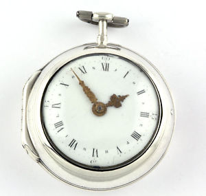 Horloge de broche William Humber Londres 1761 Argent Verge fusee montre de poche