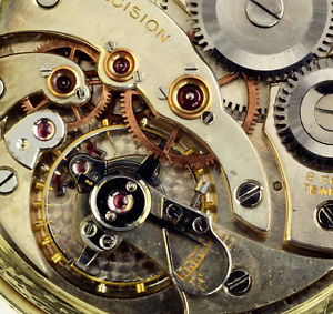 Gruen watch & Co. Fina Suizo Art Deco Reloj de bolsillo 14k Oro 1925