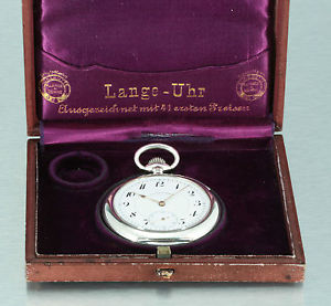 Rare A. Lange & Söhne Glashütte Dresden Argent Montre De Poche 1918