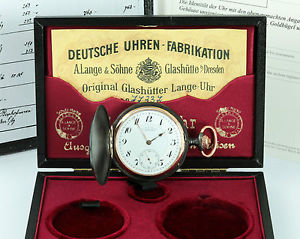 A. Lange & Söhne Alloggio In Vetro Acciaio & Oro Struttura Certificato 1918