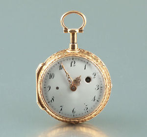 1760 Reloj De Husillo Godefroy 1/4 Repetición Chatelaine Estado Vivienda Oro