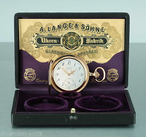 18k Doré A. Long & Fils Qualité 1A montre de poche Dresden 1904 Montre De Poche