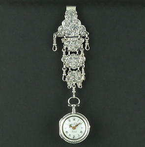 Jean Robert Soret Svizzero Barocco Orologio alberino con Chatelaine 1760 Argento