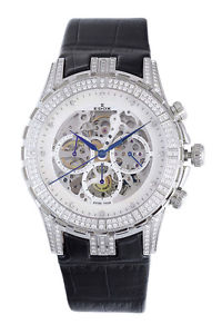 Edox Men's 95002 3D NAD Grand Ocean Chronograph Skeletal Diamond Wristwatch