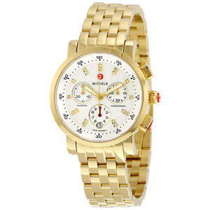 Michele Sport Sail Chronograph Silver Dial Ladies Watch MWW01N000002